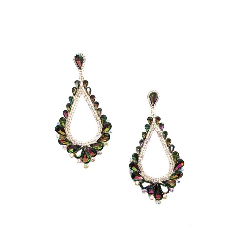 Oversized Cut Out Teardrop Earring(Multicolor)